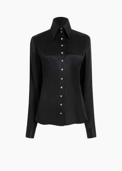 IVY TOP BLACK SATIN 24824120 200 GHOST