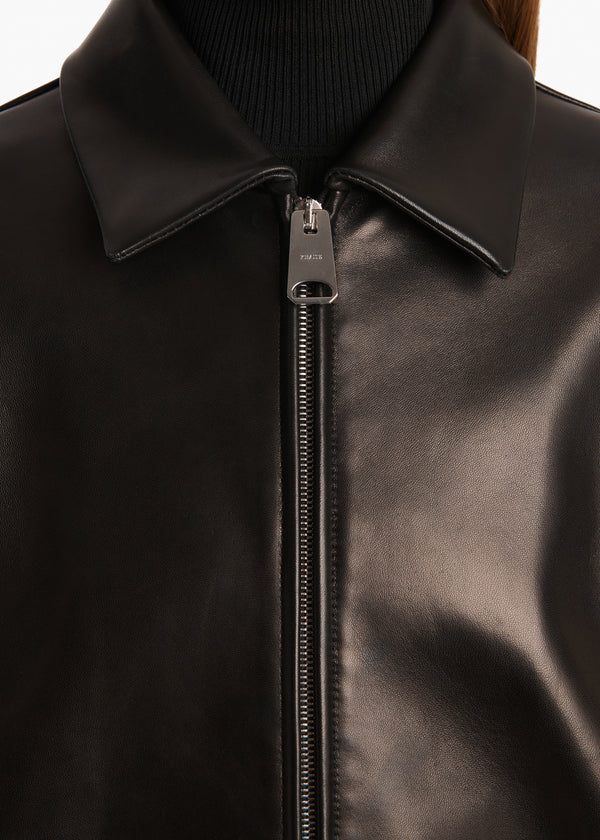 Jackson Jacket in Black Leather DETAILED VIEW 1