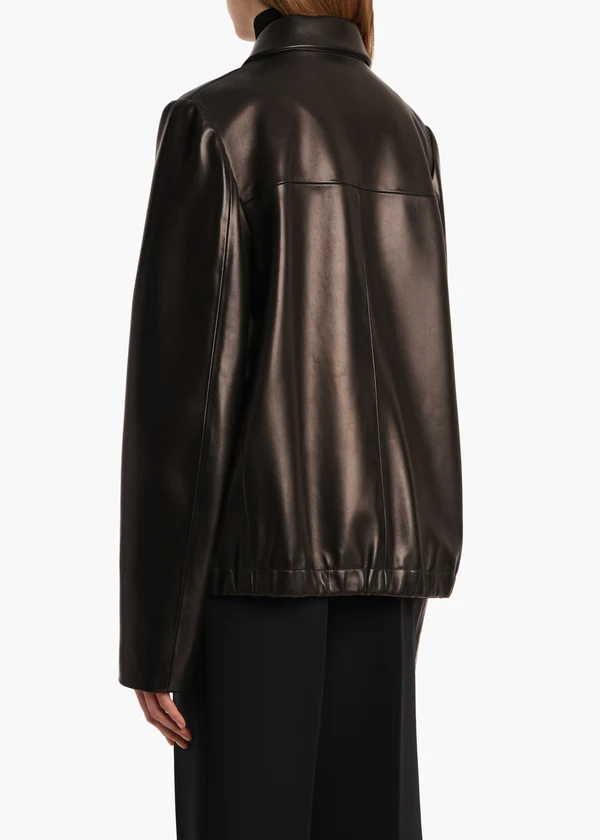 Jackson Jacket in Black Leather BACK VIEW
