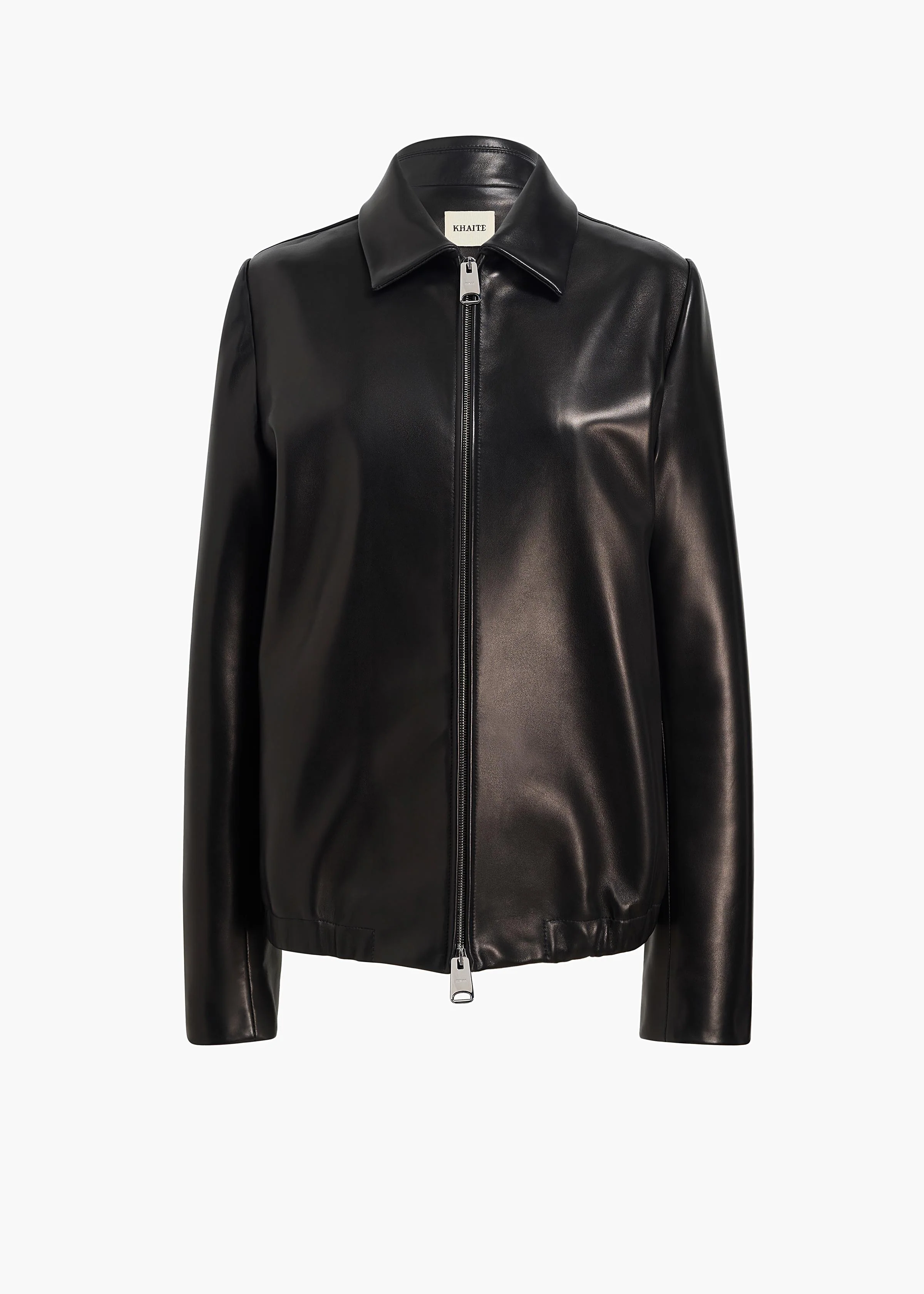 Jackson Jacket in Black Leather FLAT VIEW