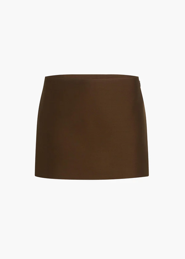JETT SKIRT DARK OLIVE SILK CADY 4116582 429 GHOST