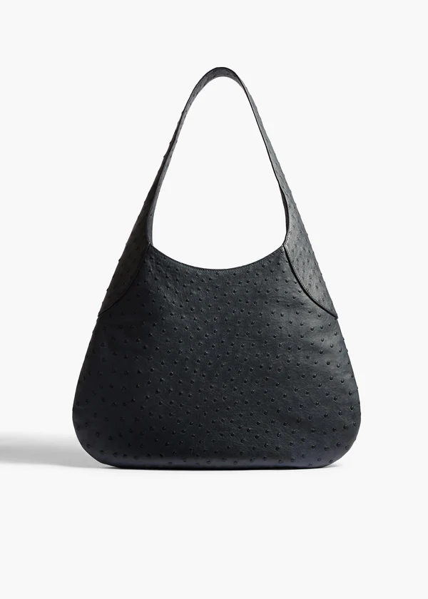 Large Joan Hobo in Midnight Navy Ostrich