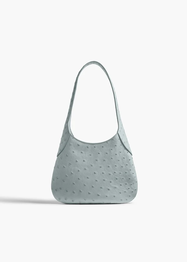 Small Joan Hobo in Frost Ostrich