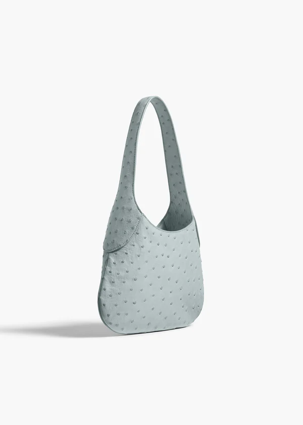 Small Joan Hobo in Frost Ostrich