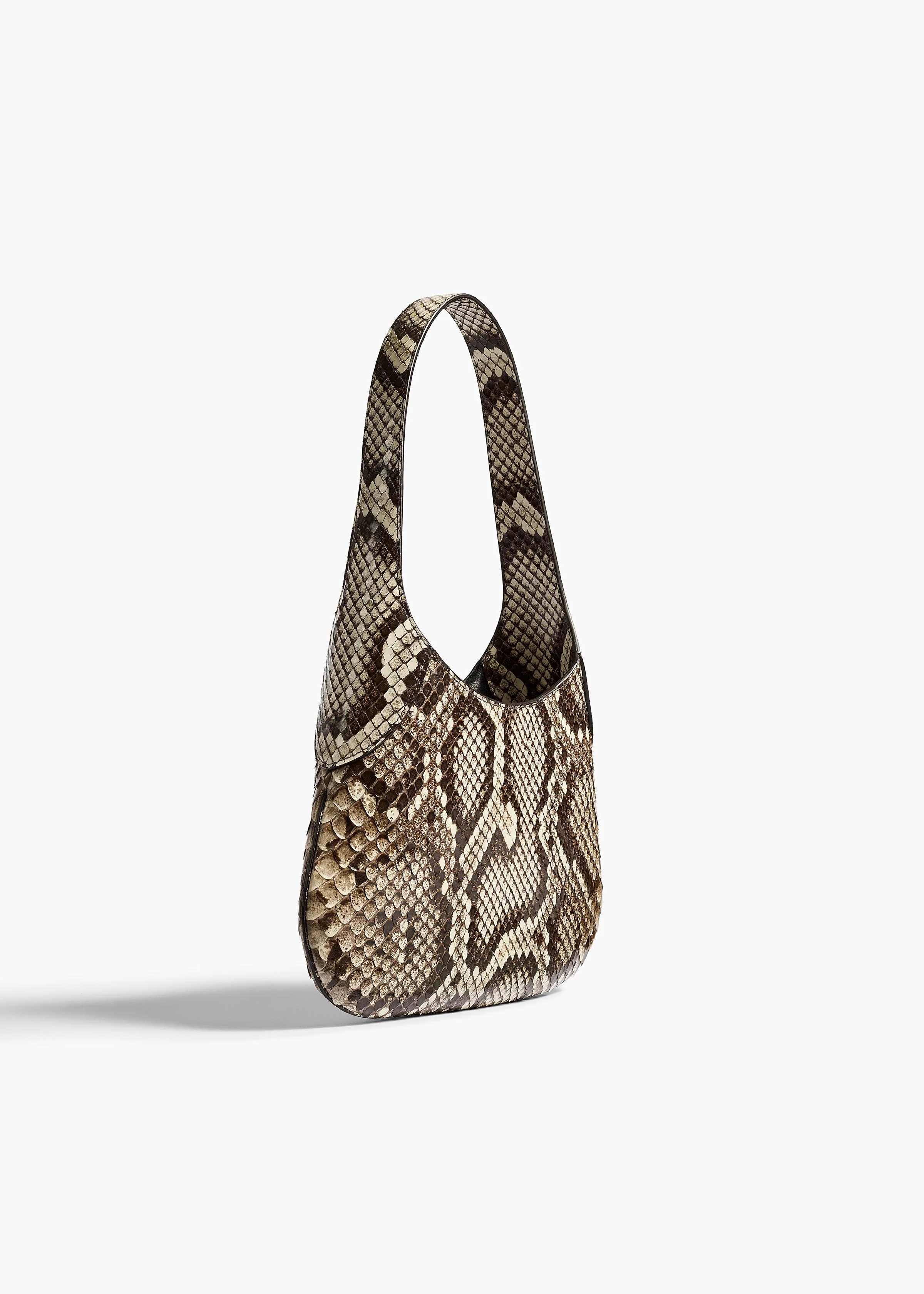 aokiboutique - Small Joan Hobo in Natural Python