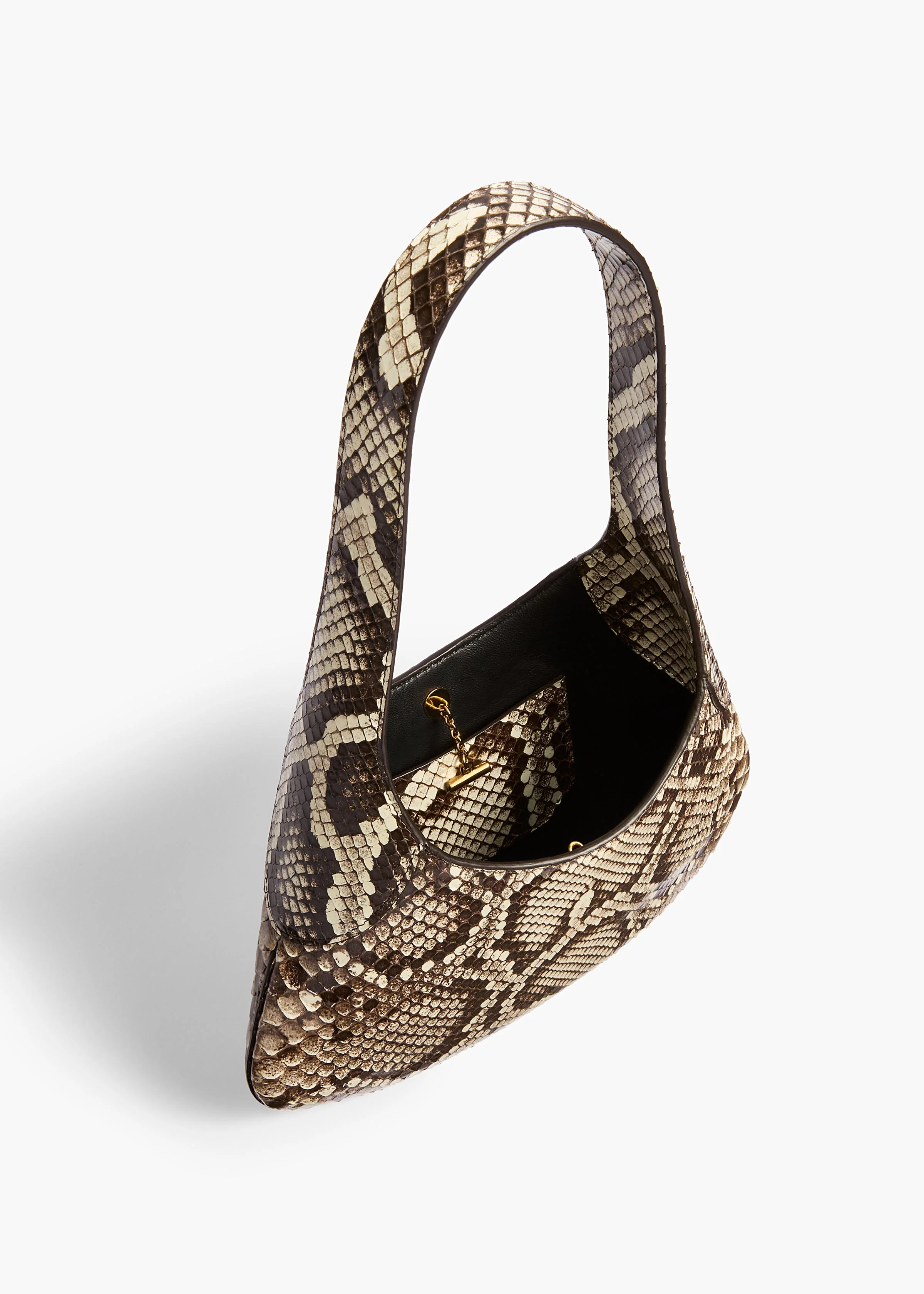 aokiboutique - Small Joan Hobo in Natural Python