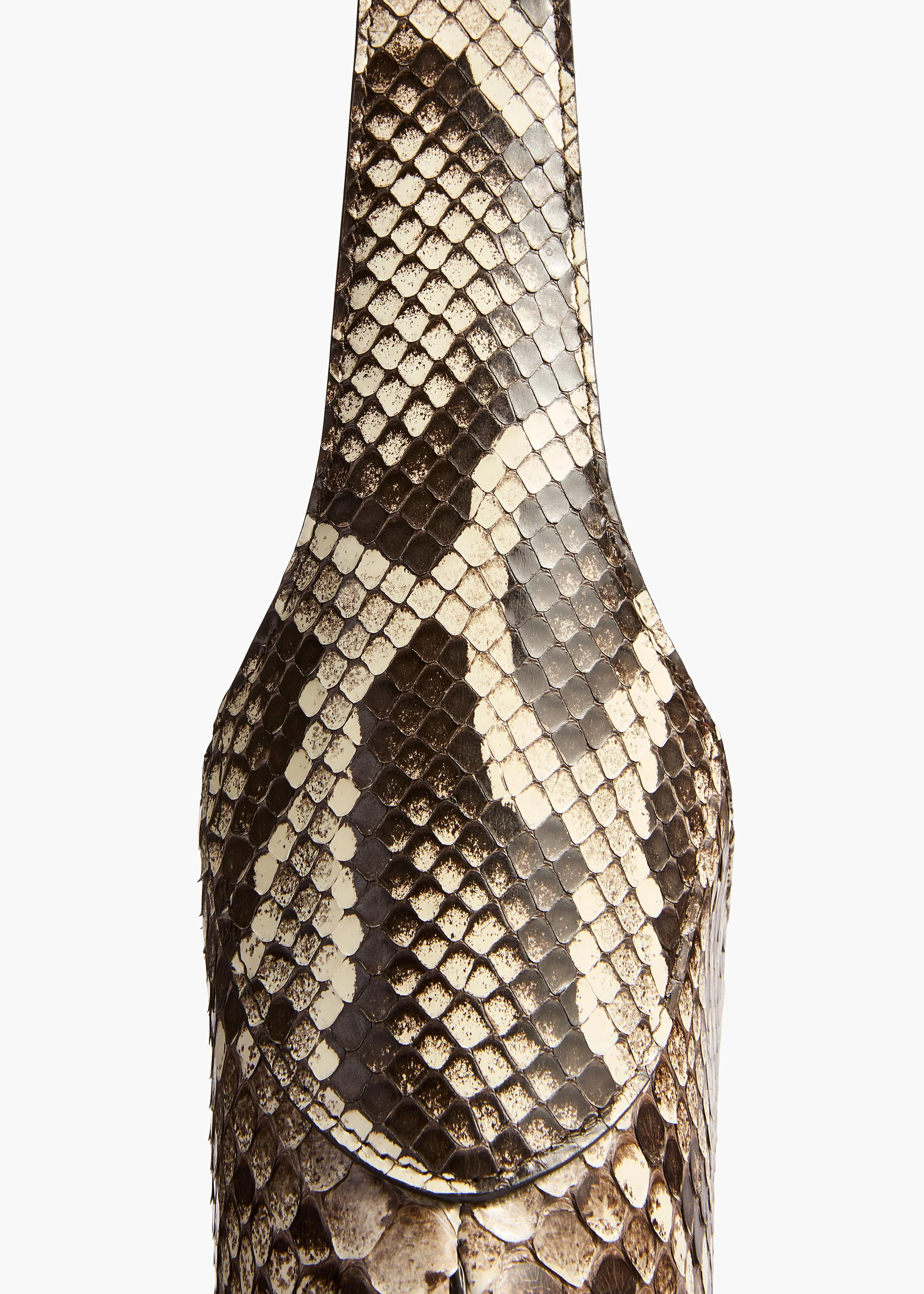 aokiboutique - Small Joan Hobo in Natural Python