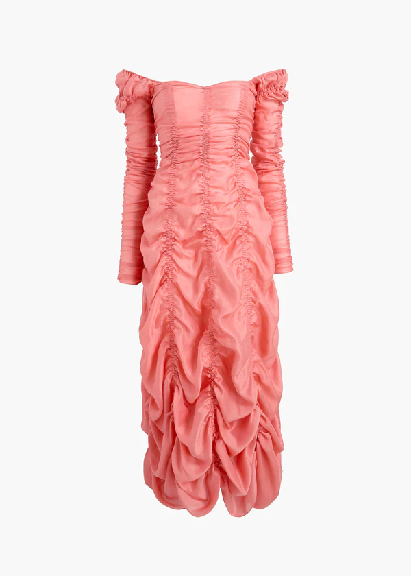 JUDITH DRESS CORAL 56414232 749 GHOST