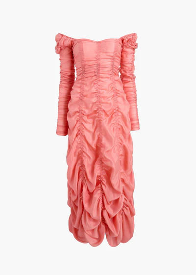 JUDITH DRESS CORAL 56414232 749 GHOST
