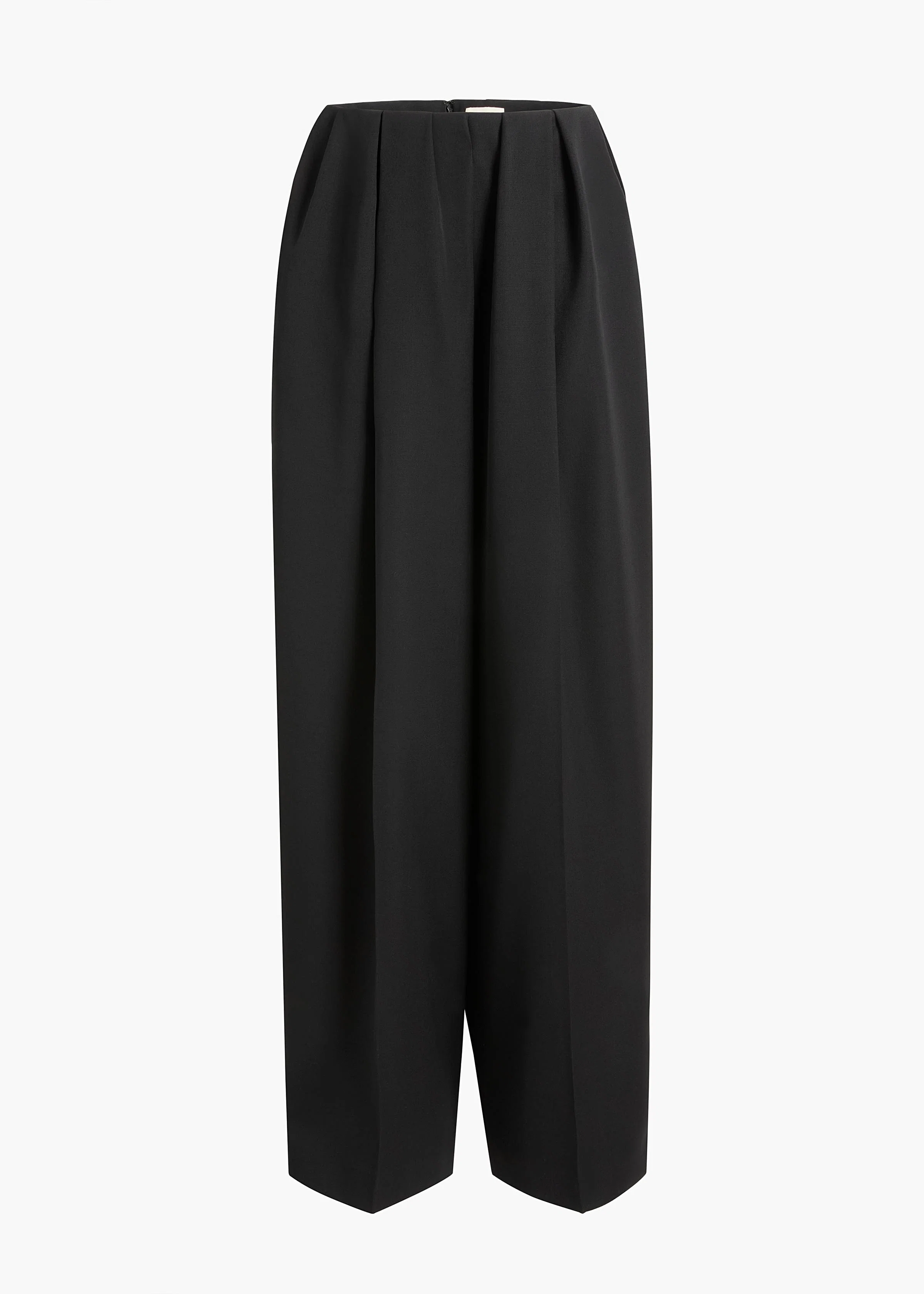 KAIA PANT BLACK TEXTURED WOOL 3209586 200 GHOST