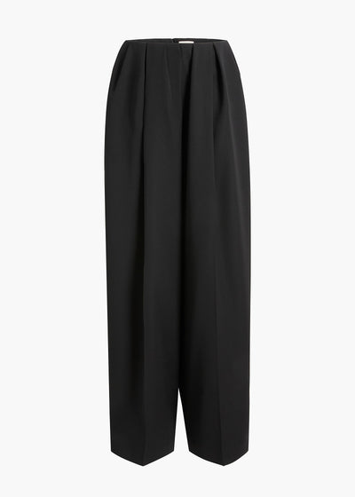 KAIA PANT BLACK TEXTURED WOOL 3209586 200 GHOST