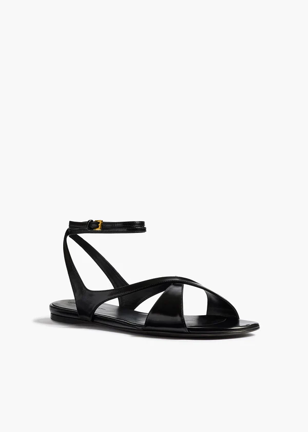 LIRIA ANKLE STRAP FLAT SANDAL BLACK F3125 1027 200 B