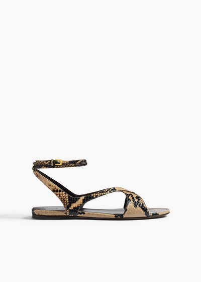 LIRIA ANKLE STRAP FLAT SANDAL TAUPE F3125 803 461 A