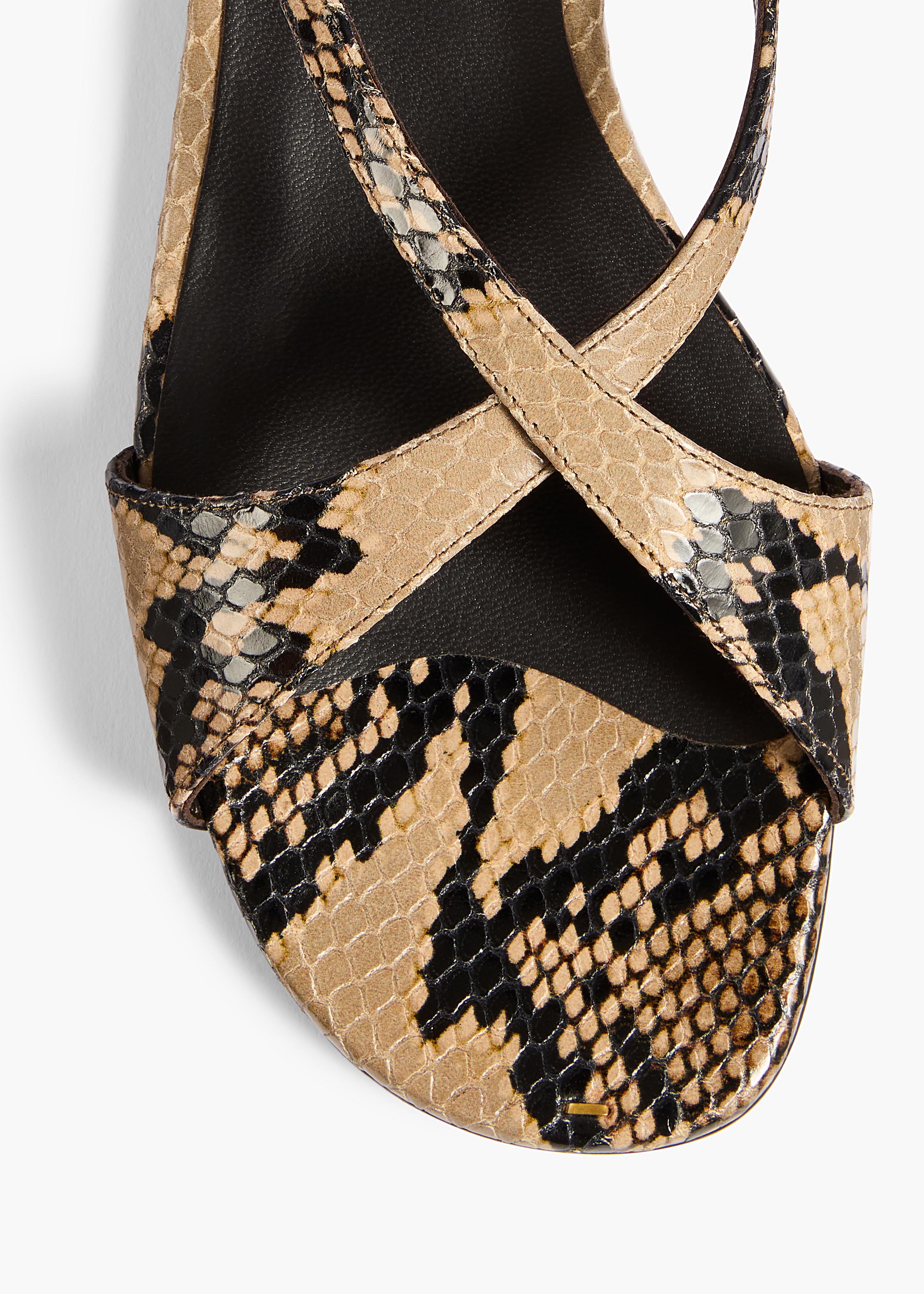 LIRIA ANKLE STRAP FLAT SANDAL TAUPE F3125 803 461 C