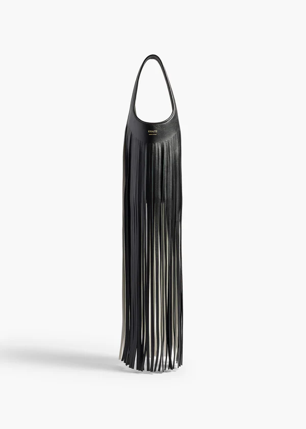 LIVIA SMALL FRINGE BAG BLACK WHITE H2061 890 294 B