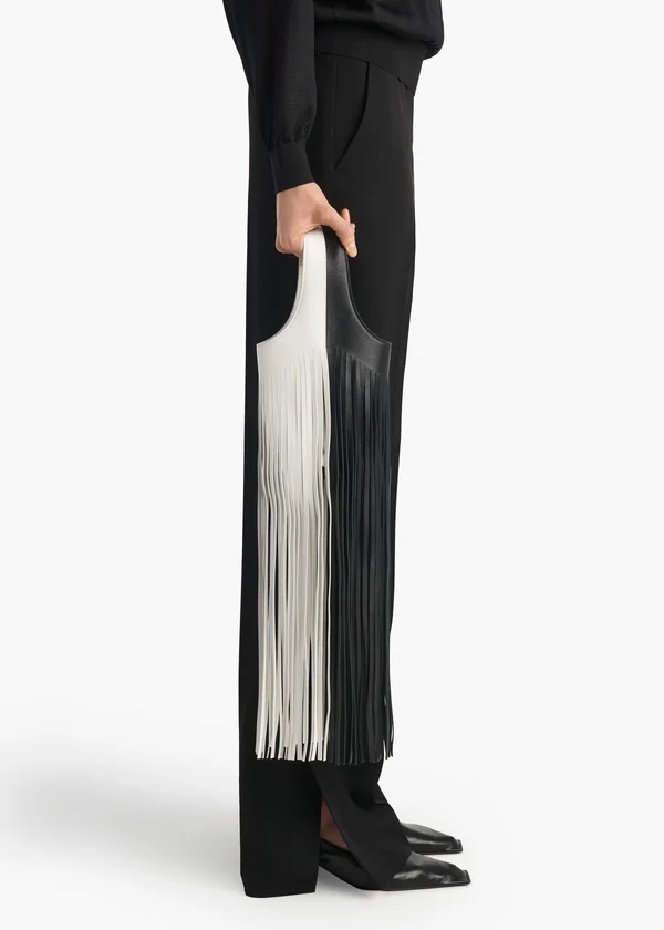 LIVIA SMALL FRINGE BAG BLACK WHITE H2061 890 294 E