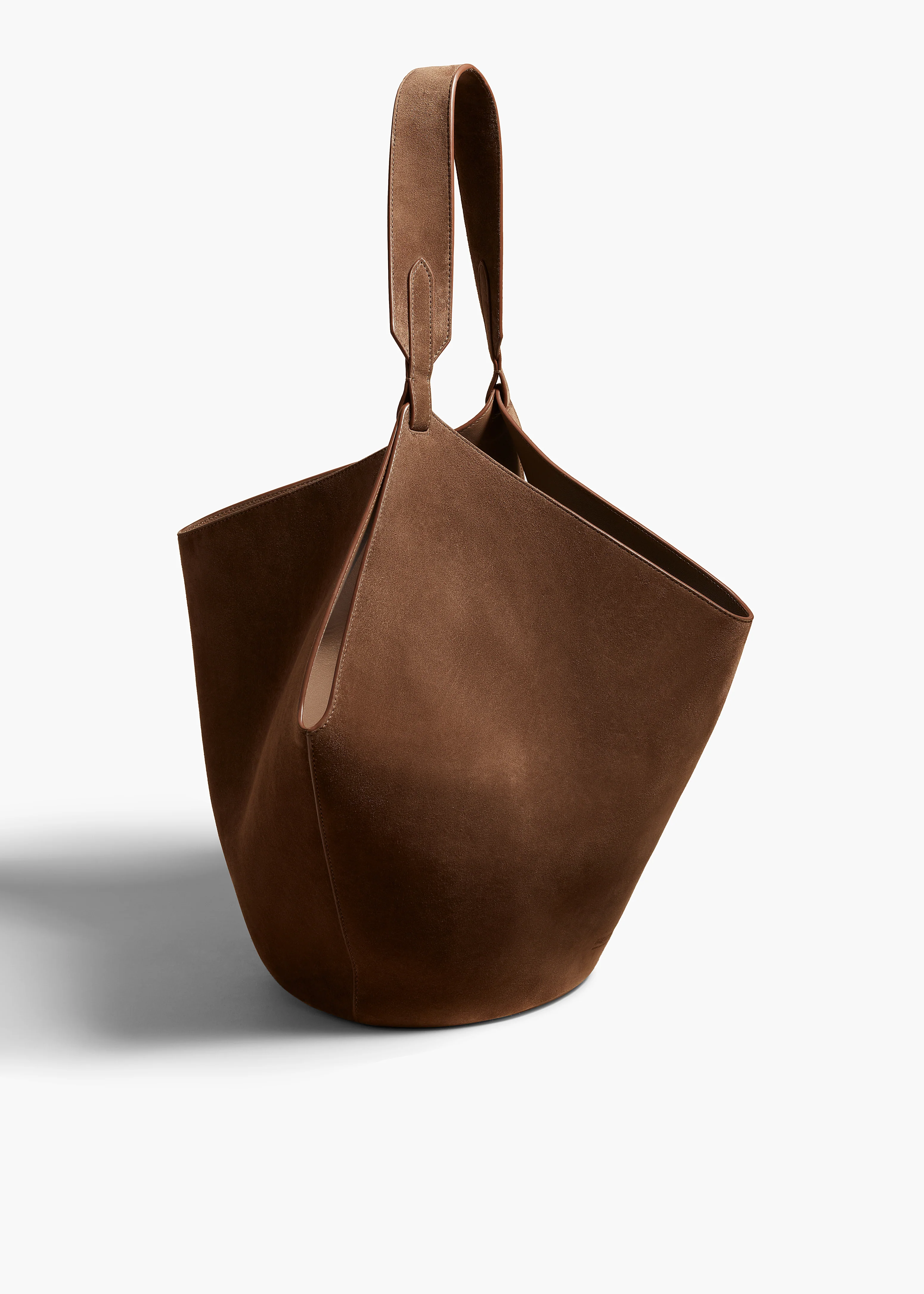 aokiboutique  - Medium Lotus Tote in Cedar Suede