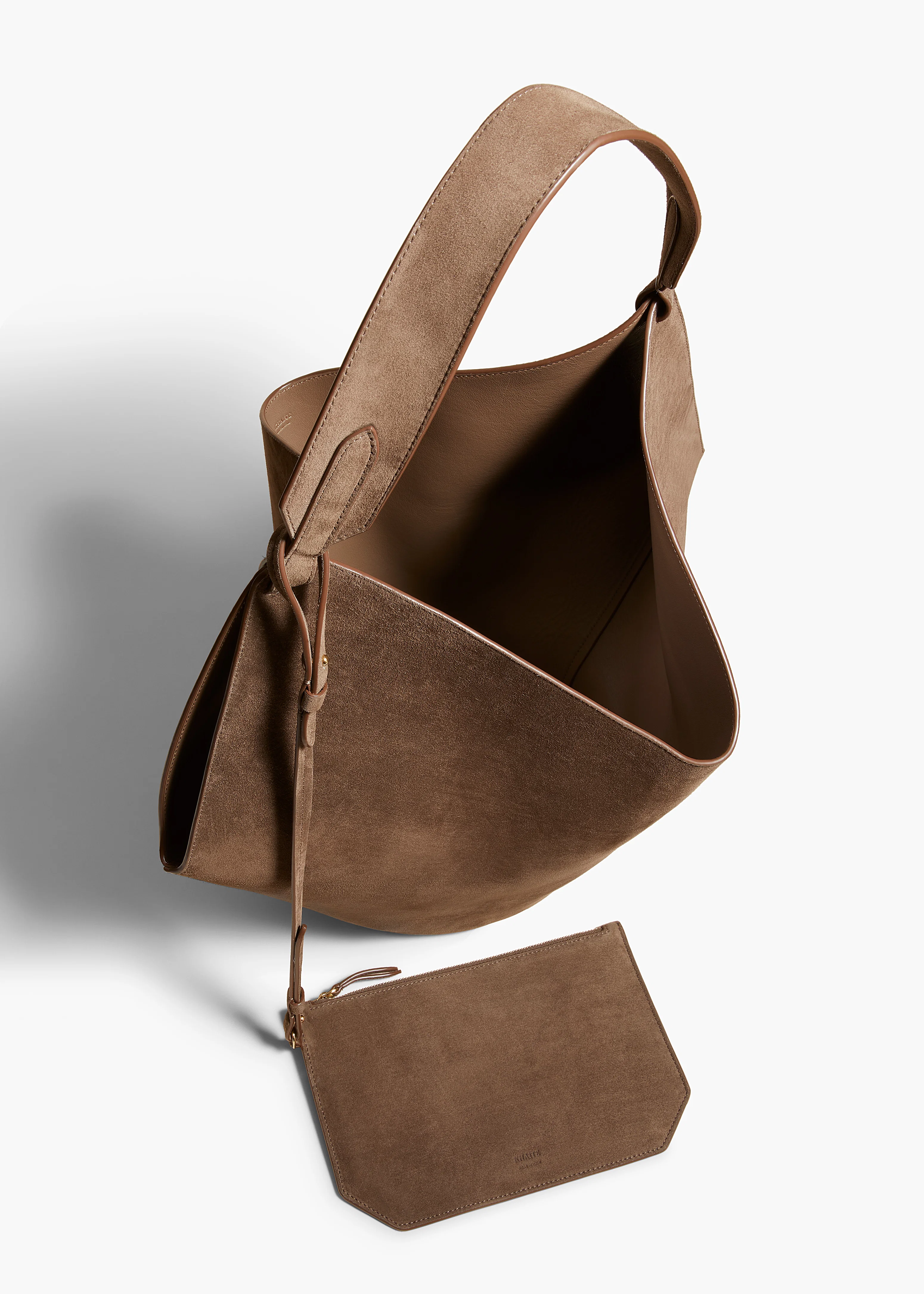 aokiboutique  - Medium Lotus Tote in Cedar Suede