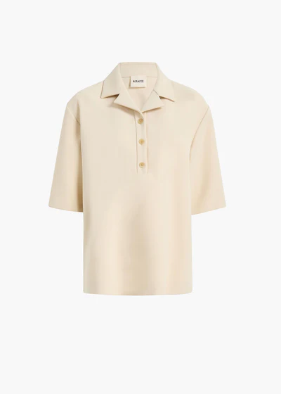 LOUCIN TOP IVORY GLOW CREPE 24844231 658 GHOST
