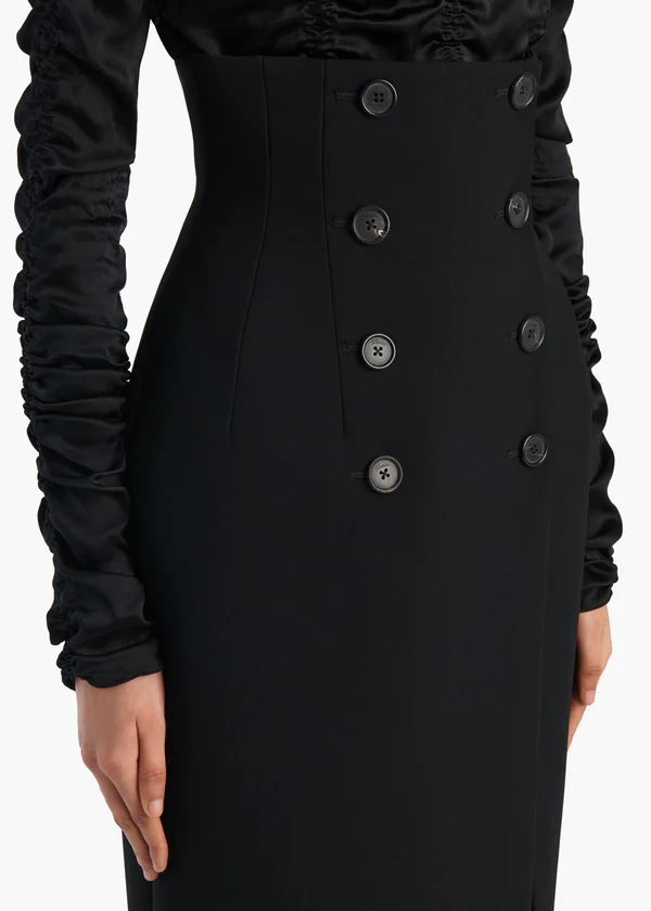 LUIZA SKIRT BLACK DOUBLEFACE 41914114 200 D