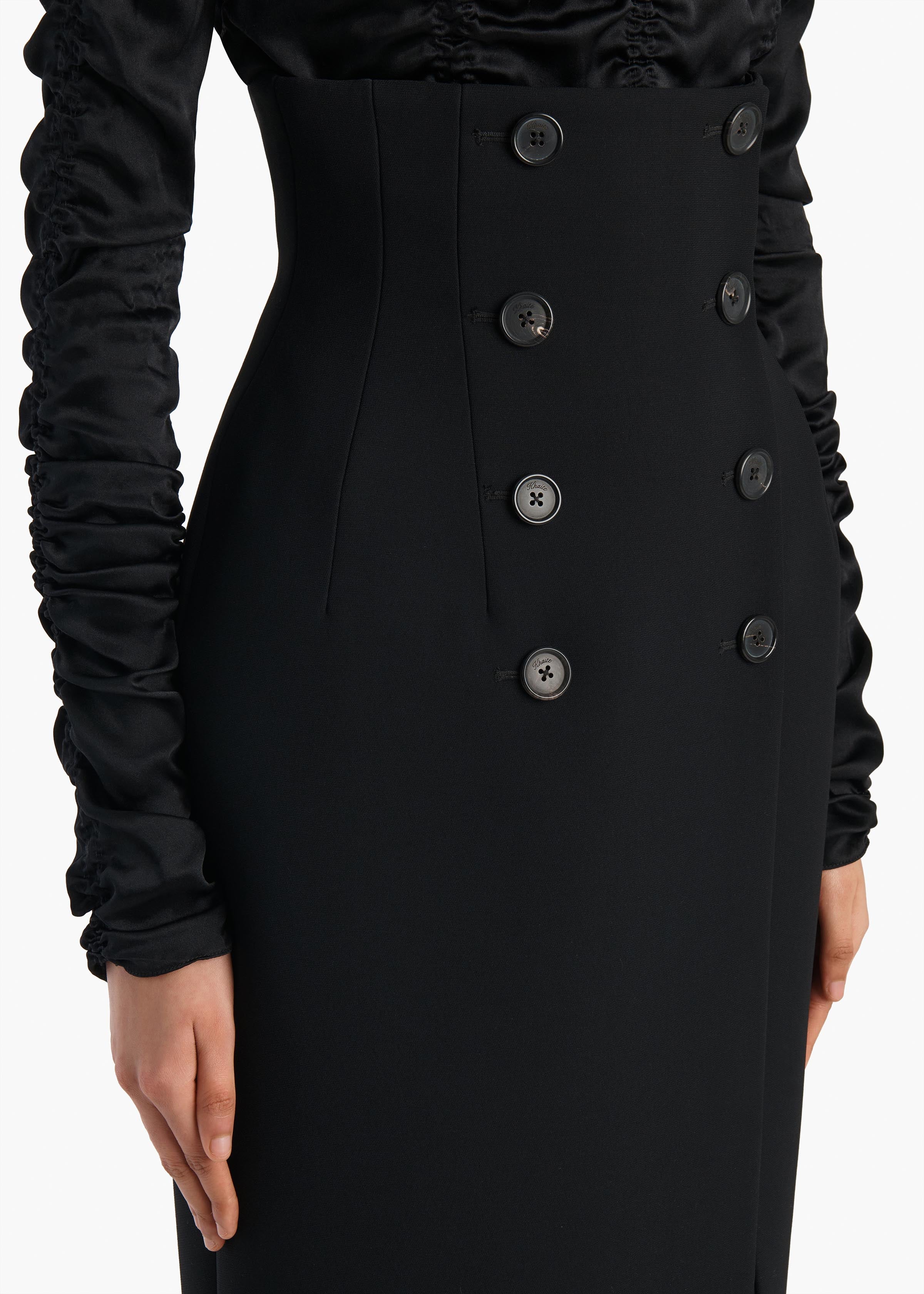 LUIZA SKIRT BLACK DOUBLEFACE 41914114 200 D
