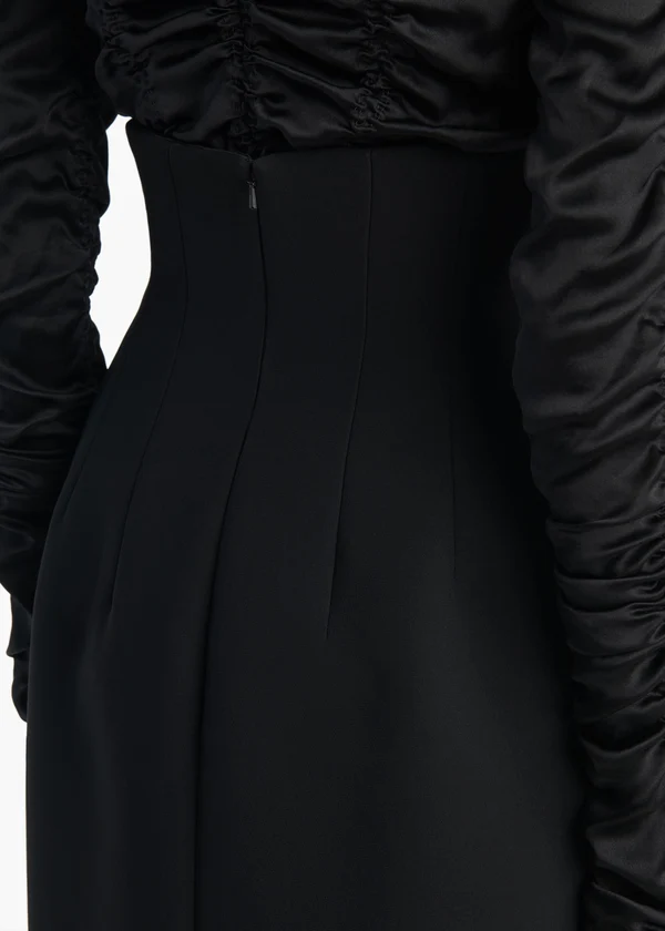 LUIZA SKIRT BLACK DOUBLEFACE 41914114 200 E
