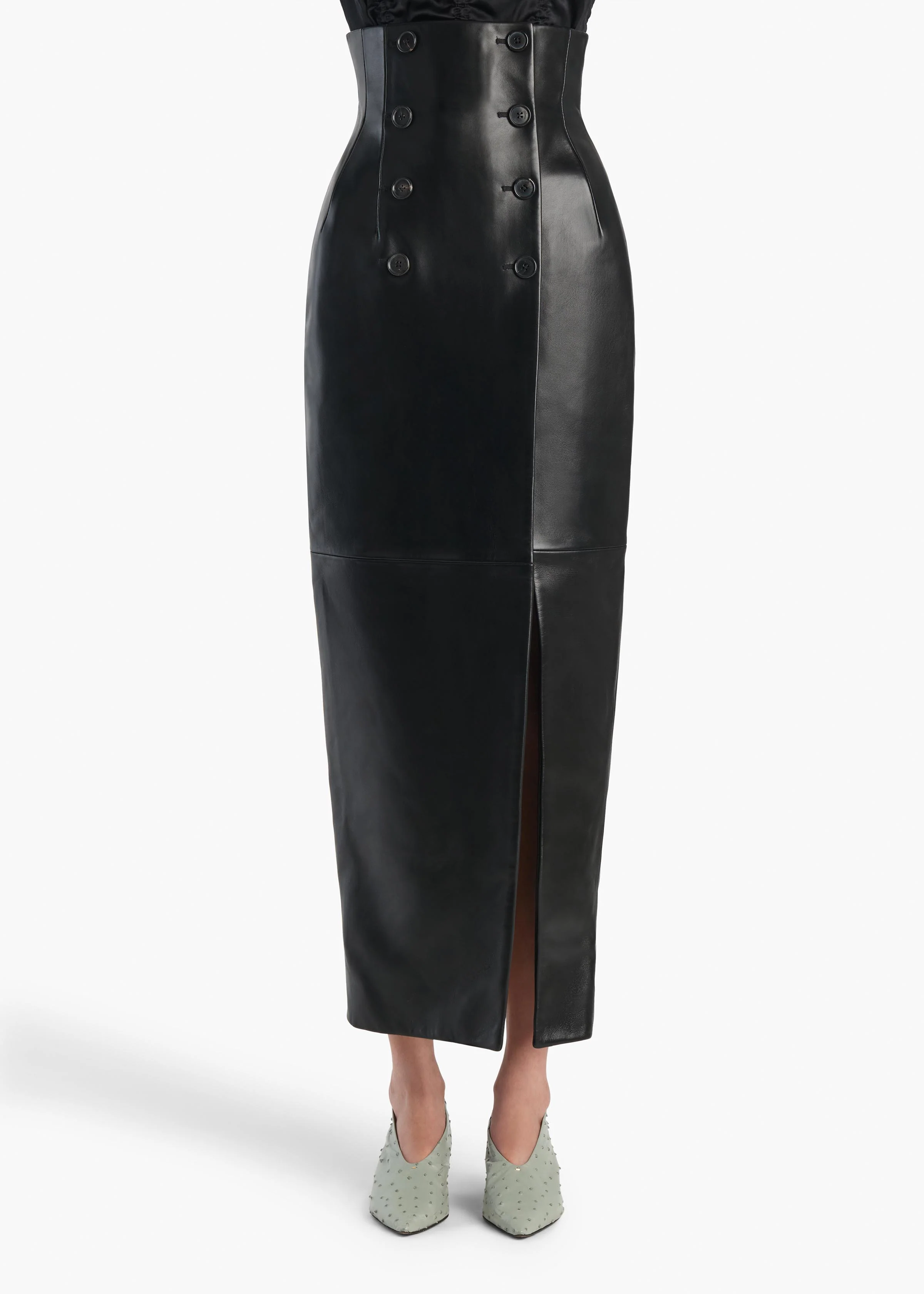 LUIZA SKIRT BLACK LEATHER 41911012 200 B