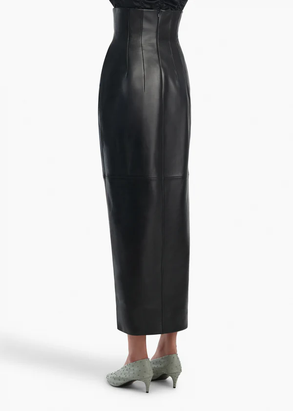 LUIZA SKIRT BLACK LEATHER 41911012 200 C