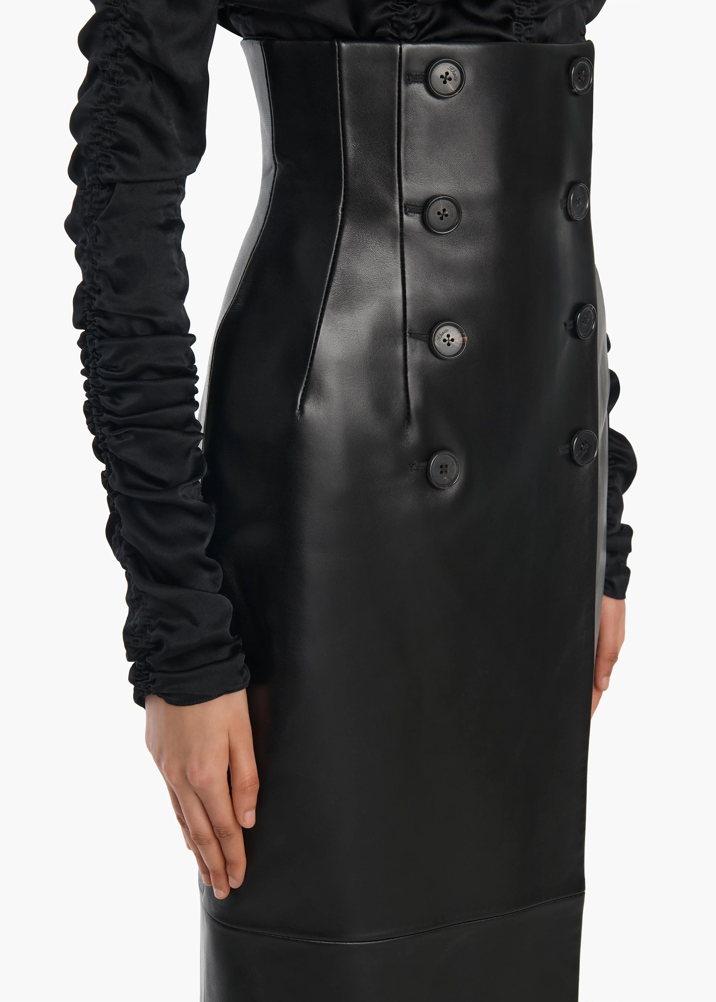 LUIZA SKIRT BLACK LEATHER 41911012 200 E