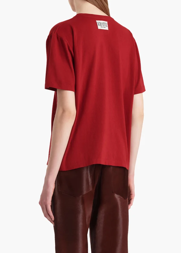 MAE SHORT SLEEVE TEE SHIRT CRIMSON 2196138 515 C