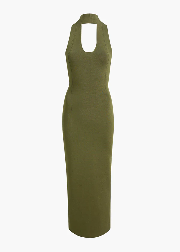 MAHI DRESS OLIVE 18207429 420 GHOST