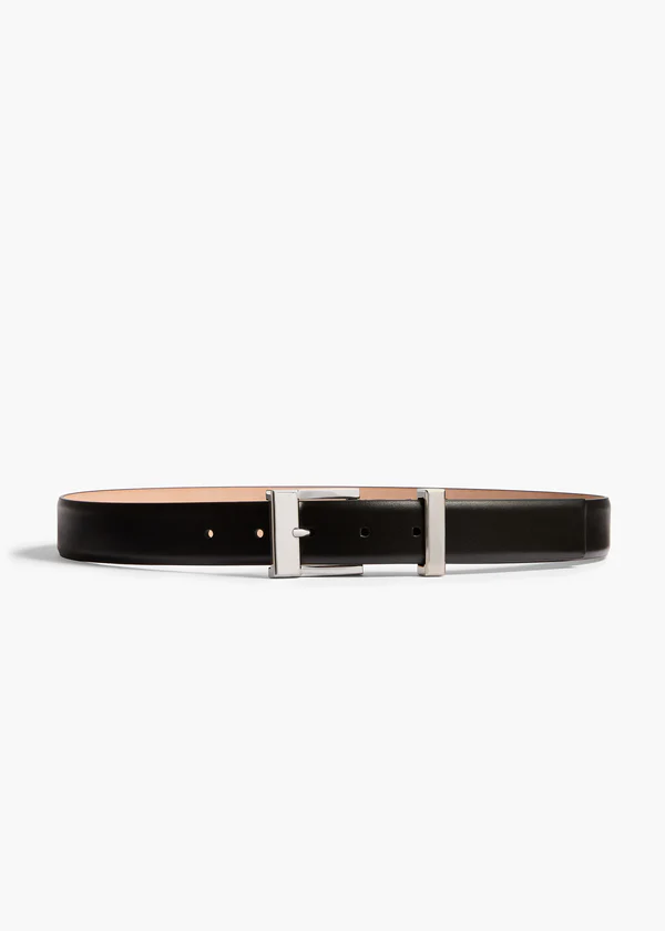 MANHATTAN BELT SILVER 30MM BLACK 10130 763 200 A