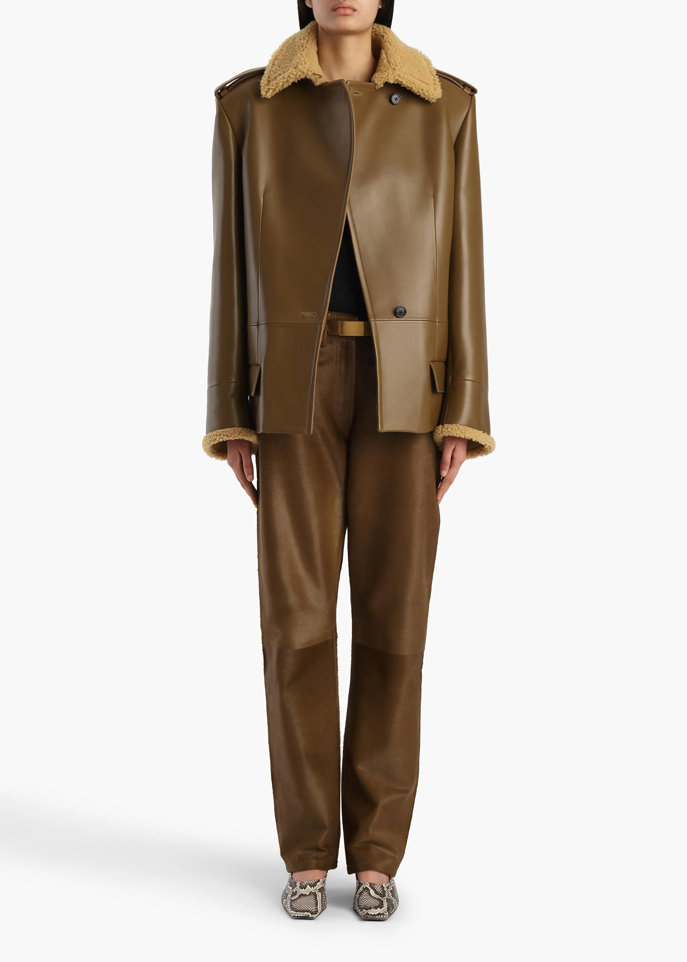 MARLOT COAT DARK OLIVE 71571012 429 A STYLED