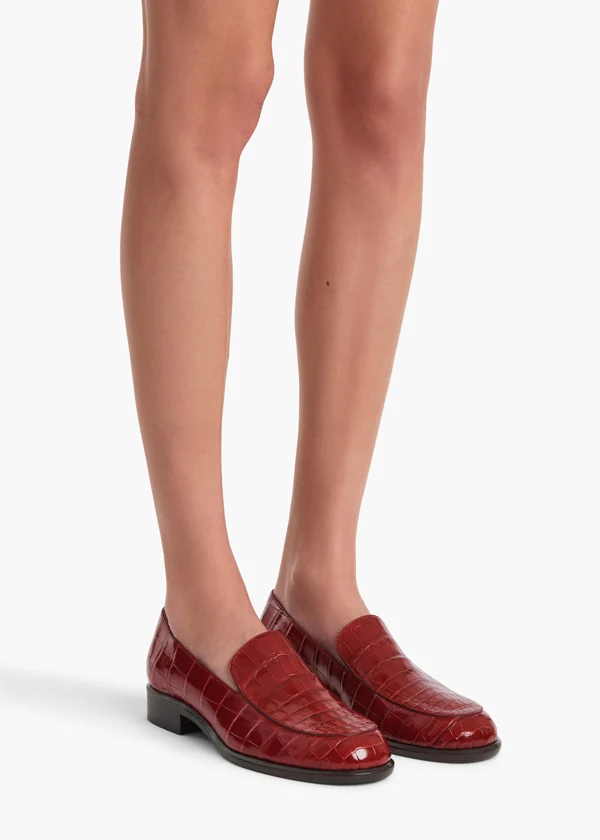 MILES LOAFER 35 RUBY ALLIGATOR F4060 929 526 E