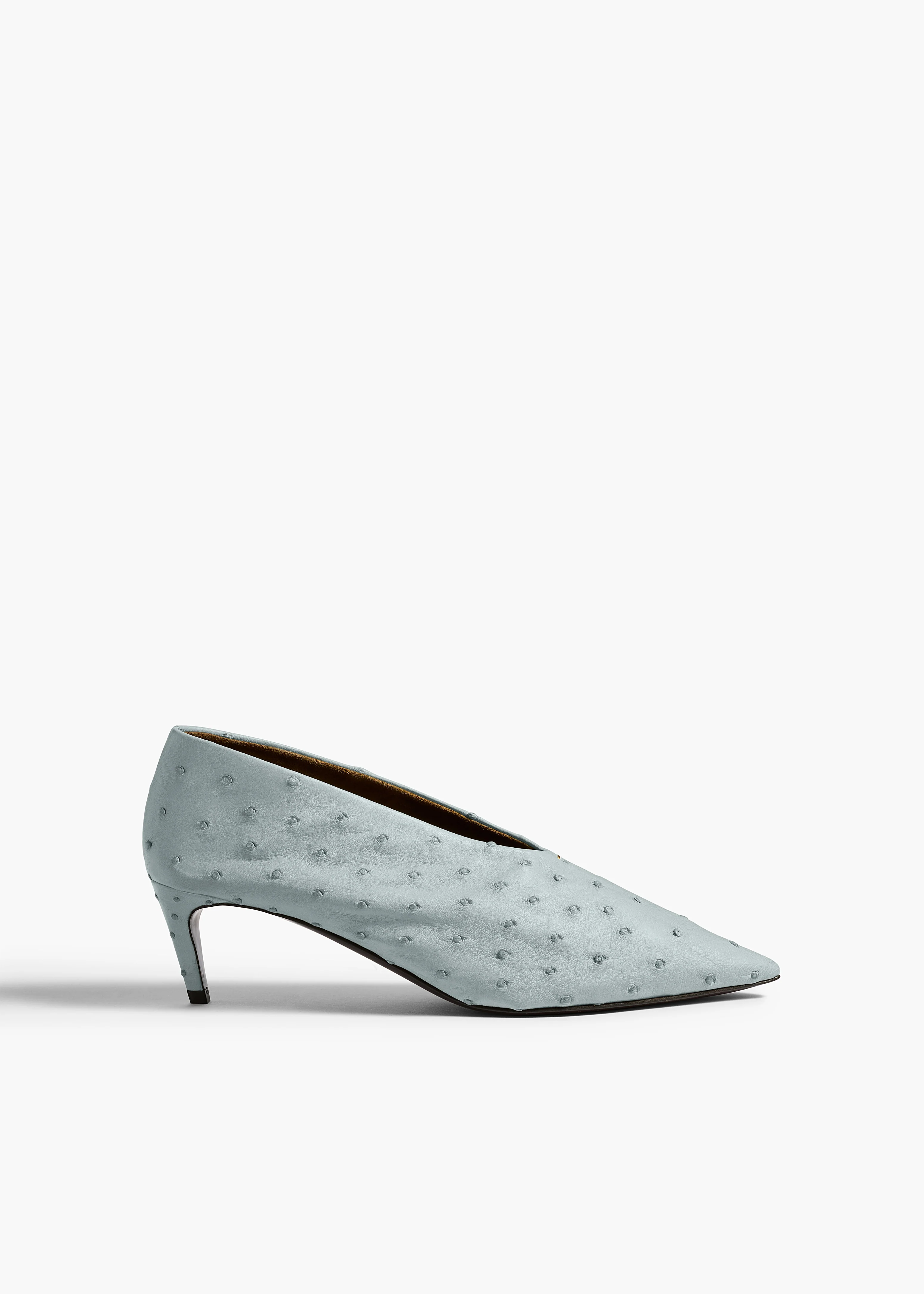 aokiboutique - Miriam Low Pump in Frost Ostrich
