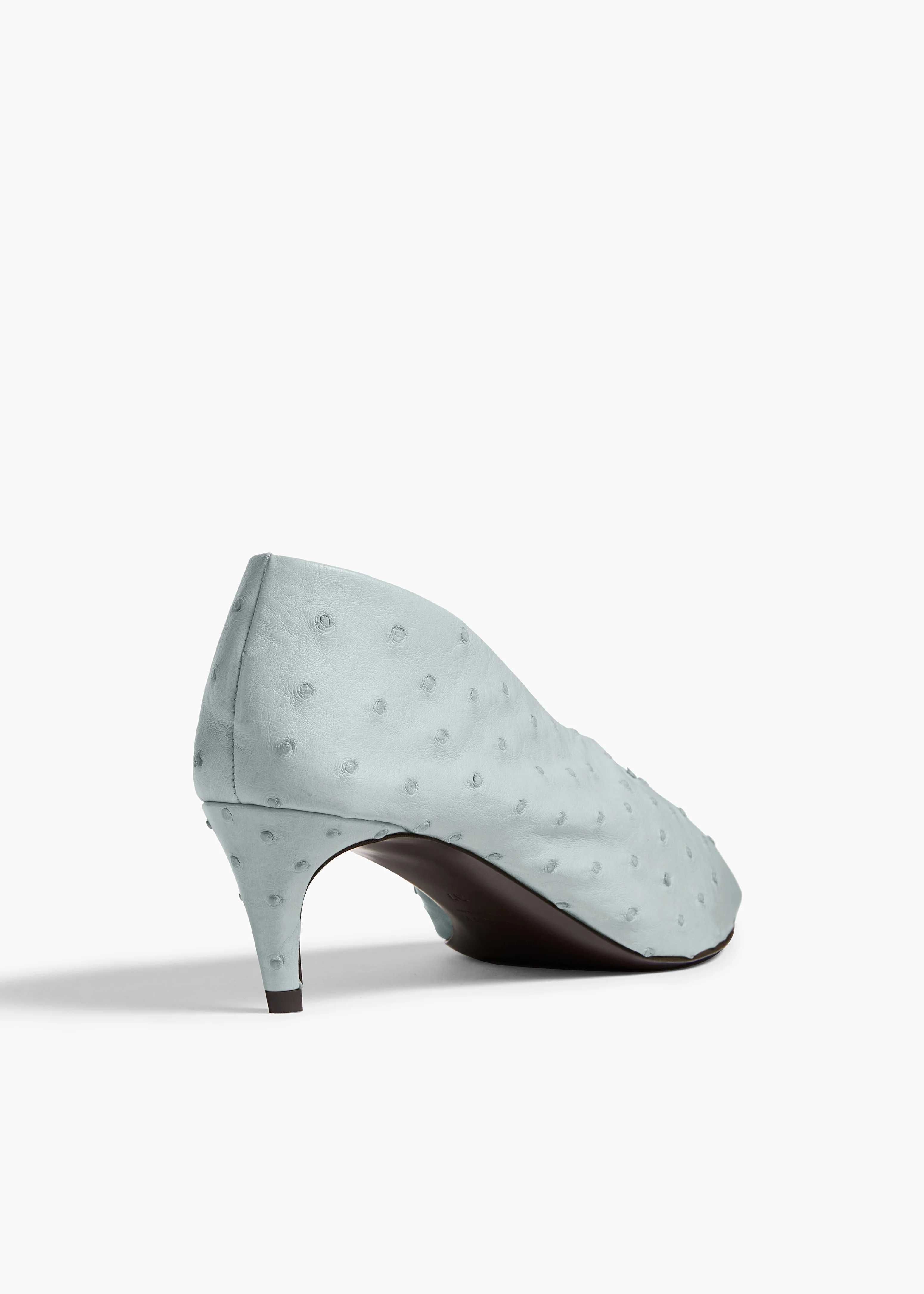aokiboutique - Miriam Low Pump in Frost Ostrich