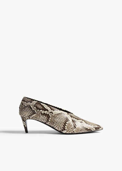 Miriam Low Pump in Natural Python