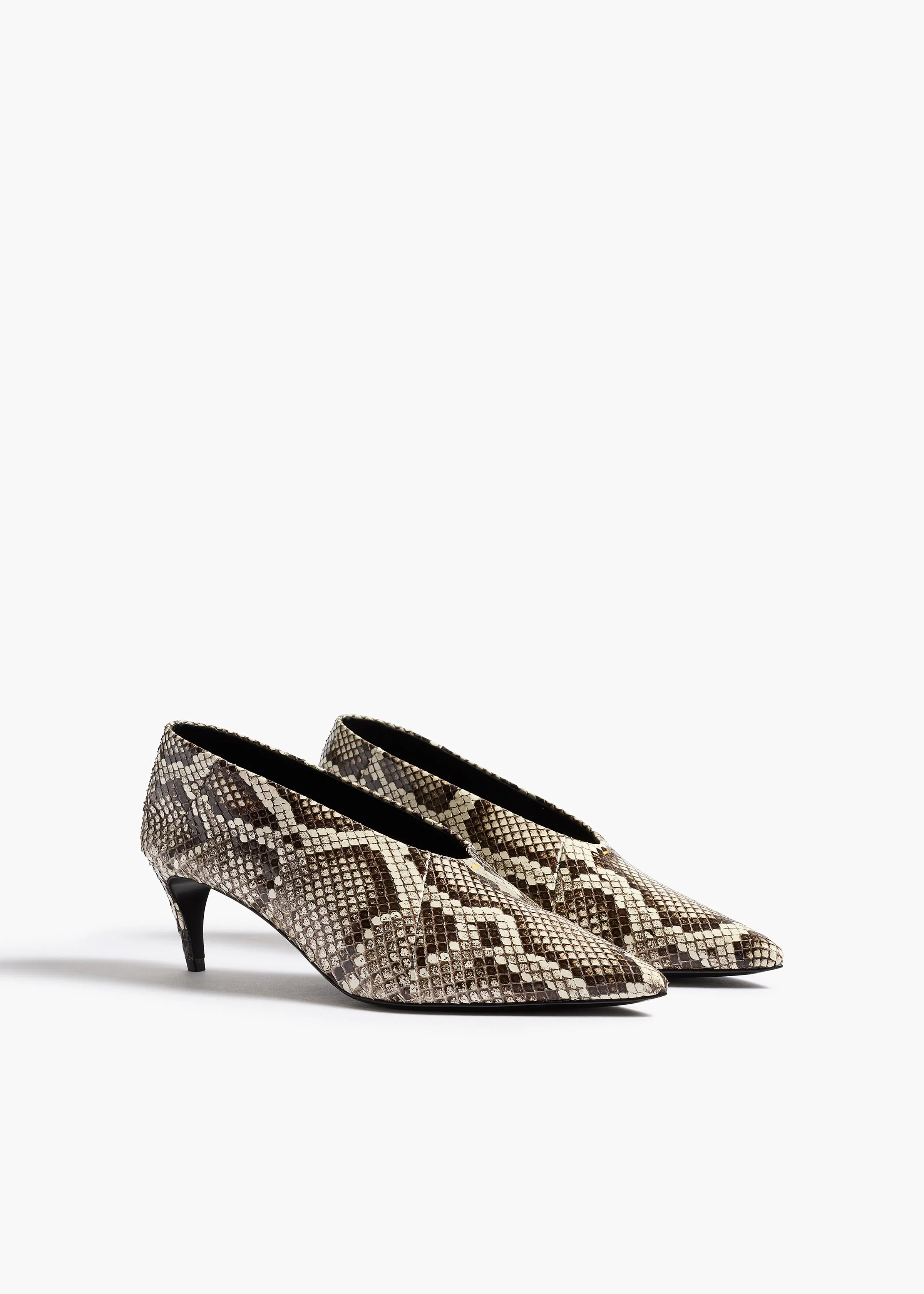 aokiboutique  - Miriam Low Pump in Natural Python