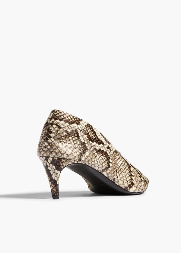 Miriam Low Pump in Natural Python
