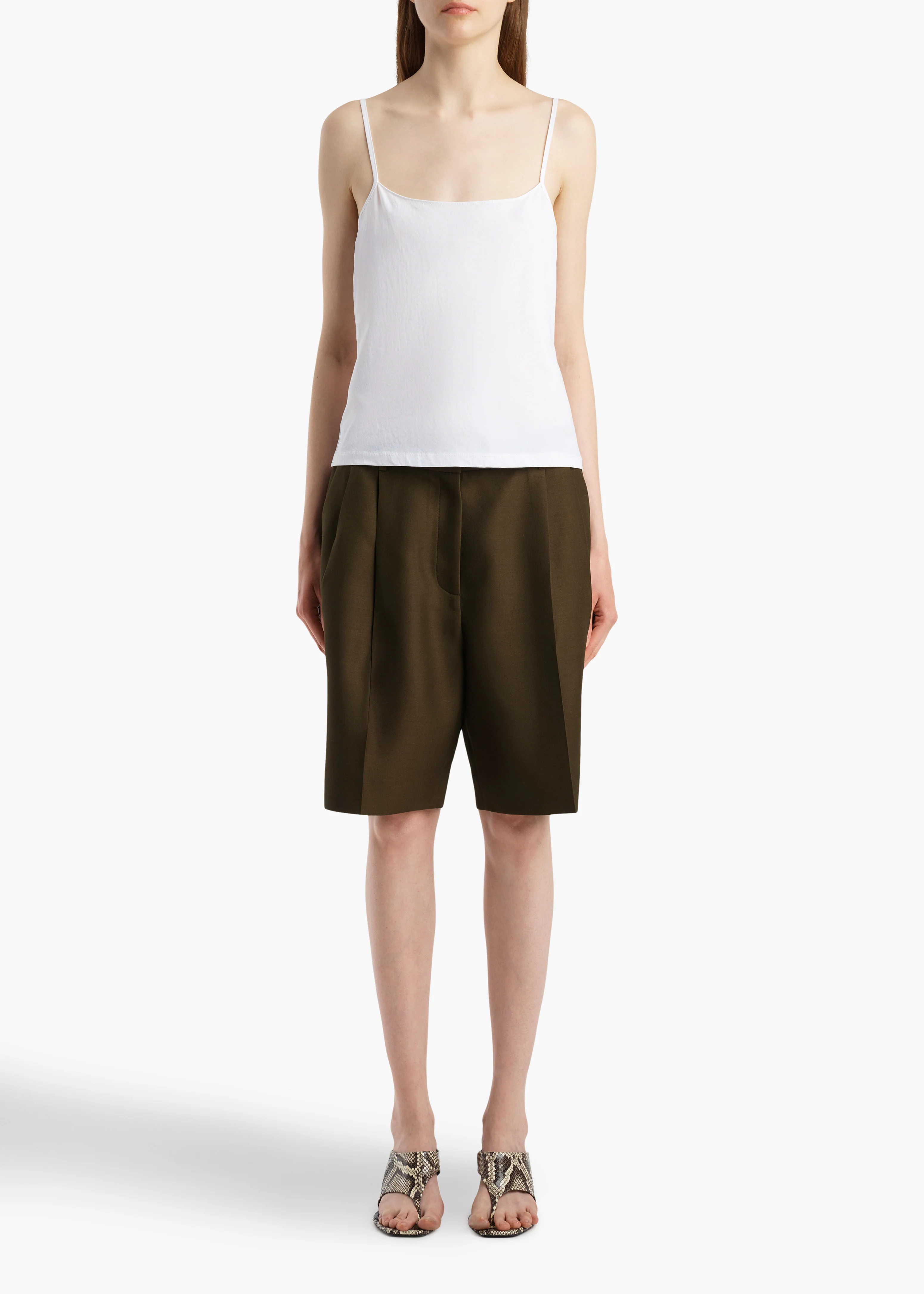 aokiboutique  - Moss Cami in White