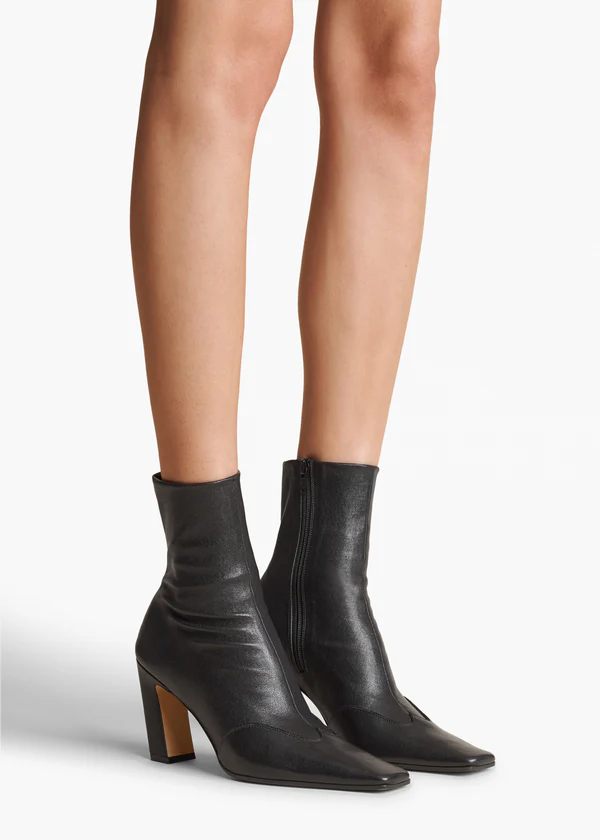 Nevada Stretch High Boot in Black Nappa Leather