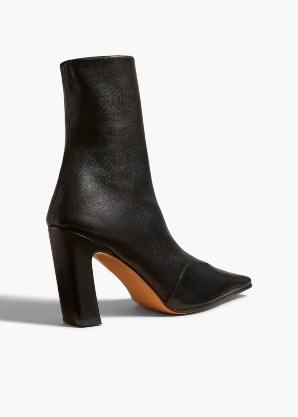 Nevada Stretch High Boot in Black Nappa Leather