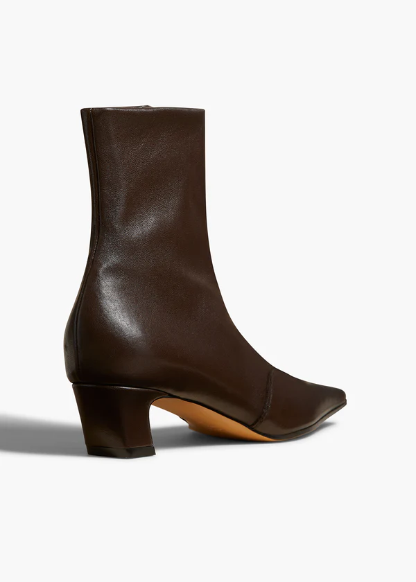 NEVADA STRETCH LOW BOOT IN DARK BROWN LEATHER DETAILED VIEW 2