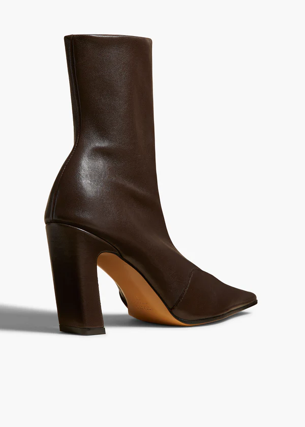 NEVADA STRETCH HIGH BOOT IN DARK BROWN LEATHER DETAILED VIEW 1