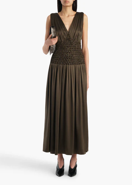 NOLA DRESS DARK OLIVE 56463029 429 A STYLED