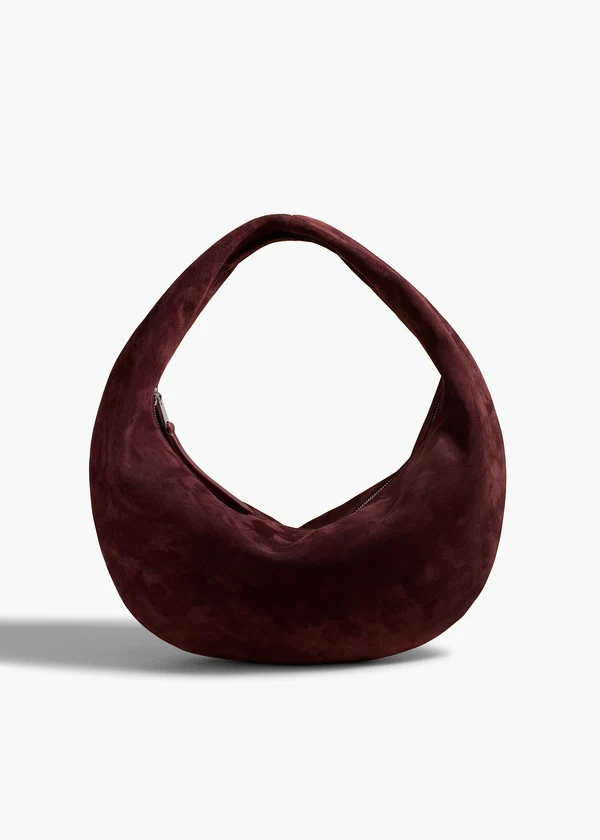 Medium Olivia Hobo in Rouge Noir Suede