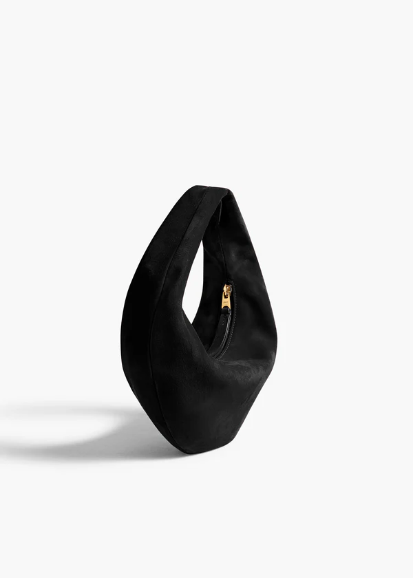 Mini Olivia Hobo in Black Suede