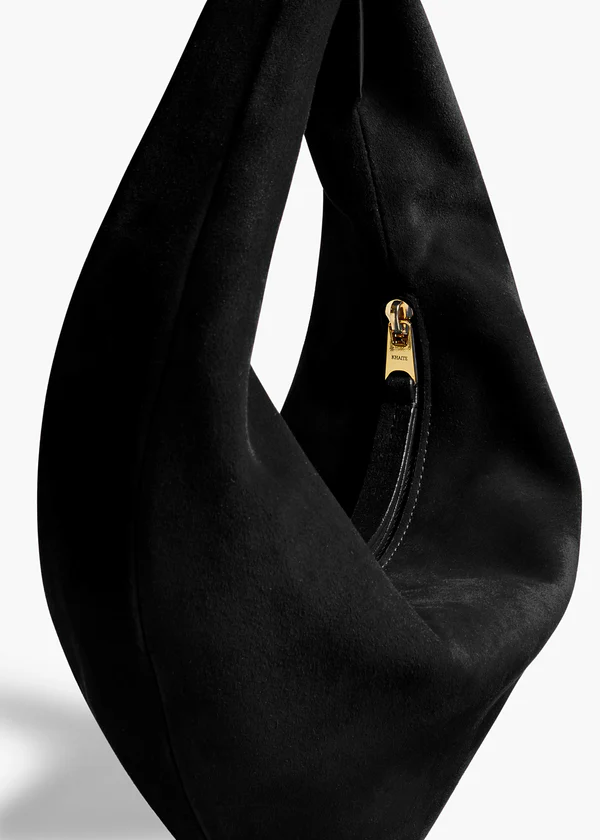 Mini Olivia Hobo in Black Suede