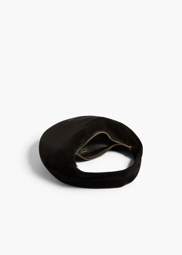 Mini Olivia Hobo in Black Suede