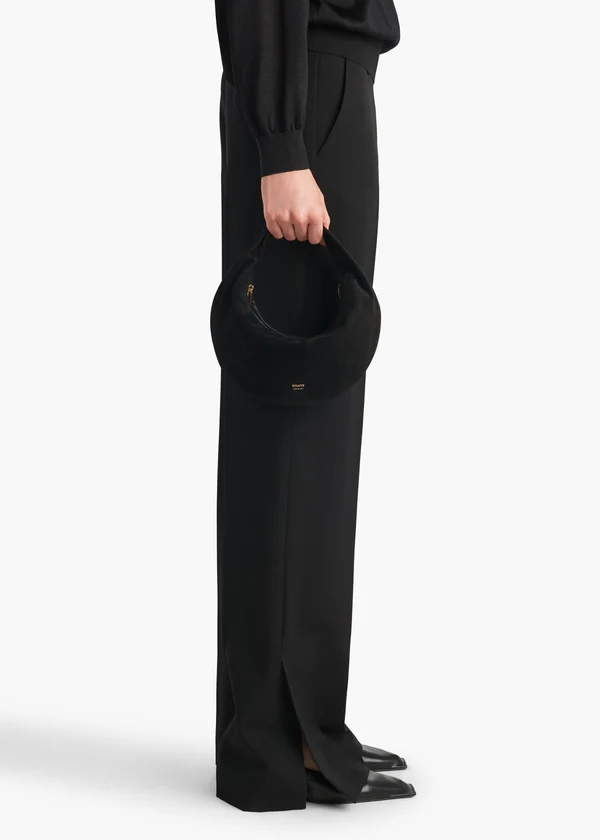 Mini Olivia Hobo in Black Suede